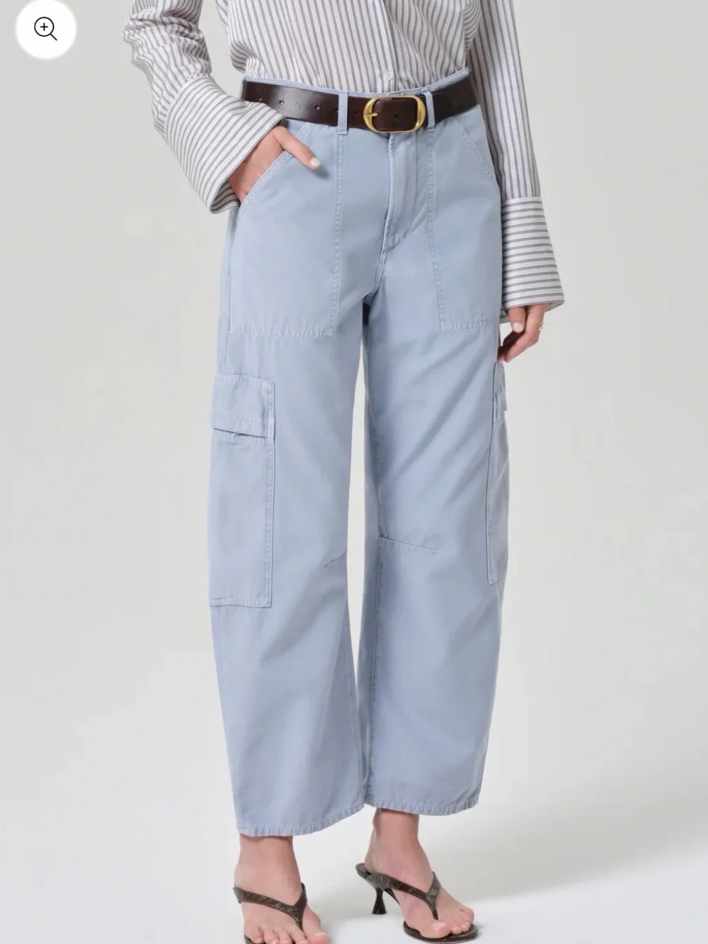 Citizens of Humanity Marcelle Cargo In June Blue sz 27 baby blue barrel cargoes